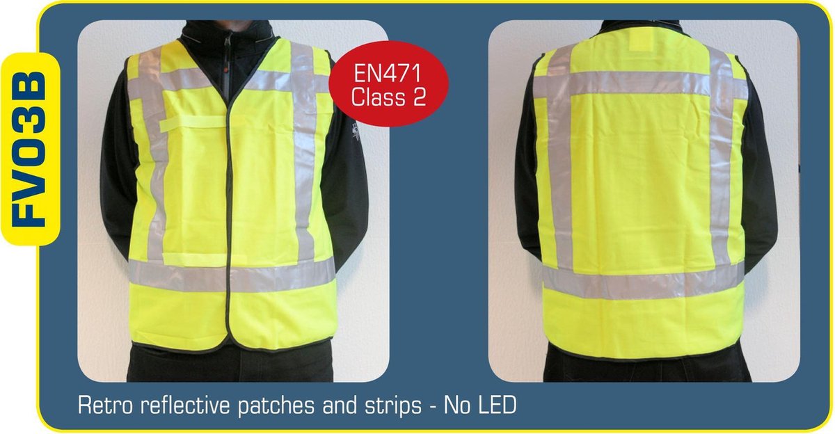 Safeways Veiligheids hesje vest HiViz Reflecterend - 2 stuks
