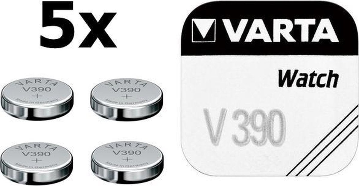5 Stuks - Varta V390 80mAh 1.55V knoopcel batterij