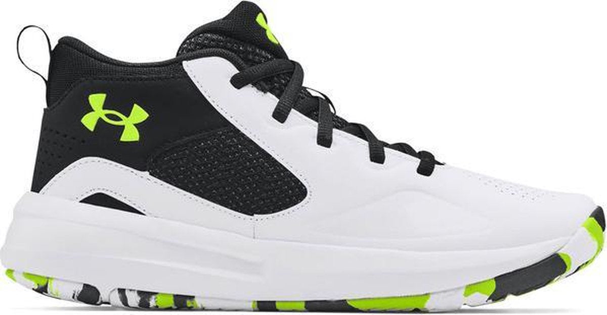 Under Armour Lockdown 5 GS kinderen - wit/geel - maat 38.5