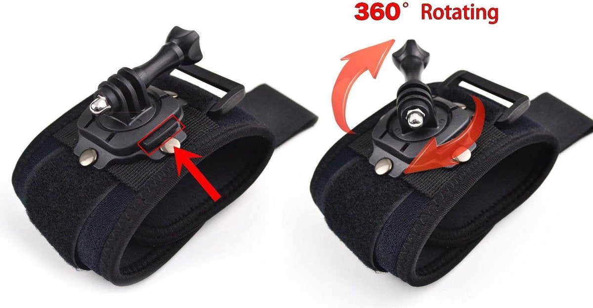 Polshouder Wrist Mount Pols / 360 graden voor GoPro