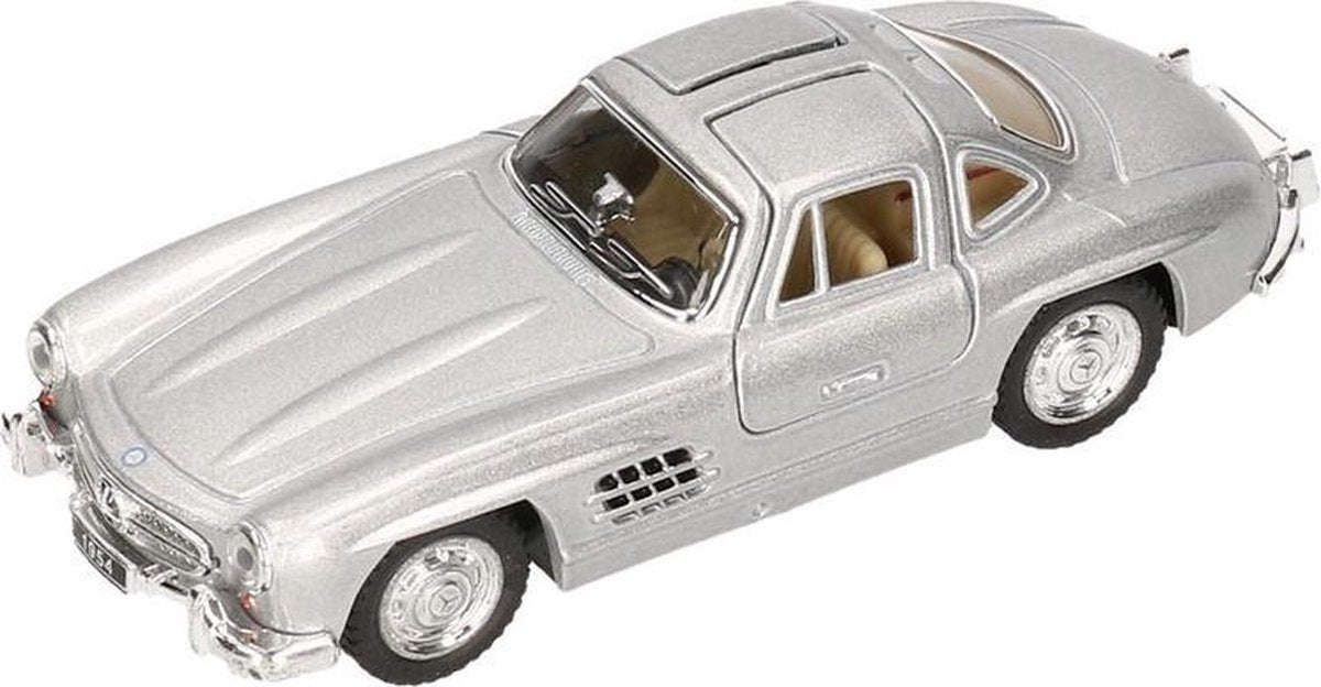 Modelauto Mercedes-Benz 300SL auto zilver 12