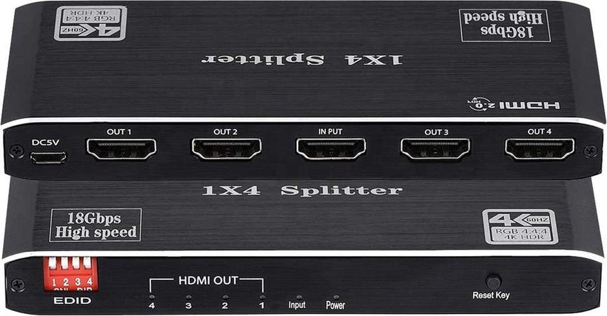 NÖRDIC SGM-153 HDMI splitter 1 naar 4