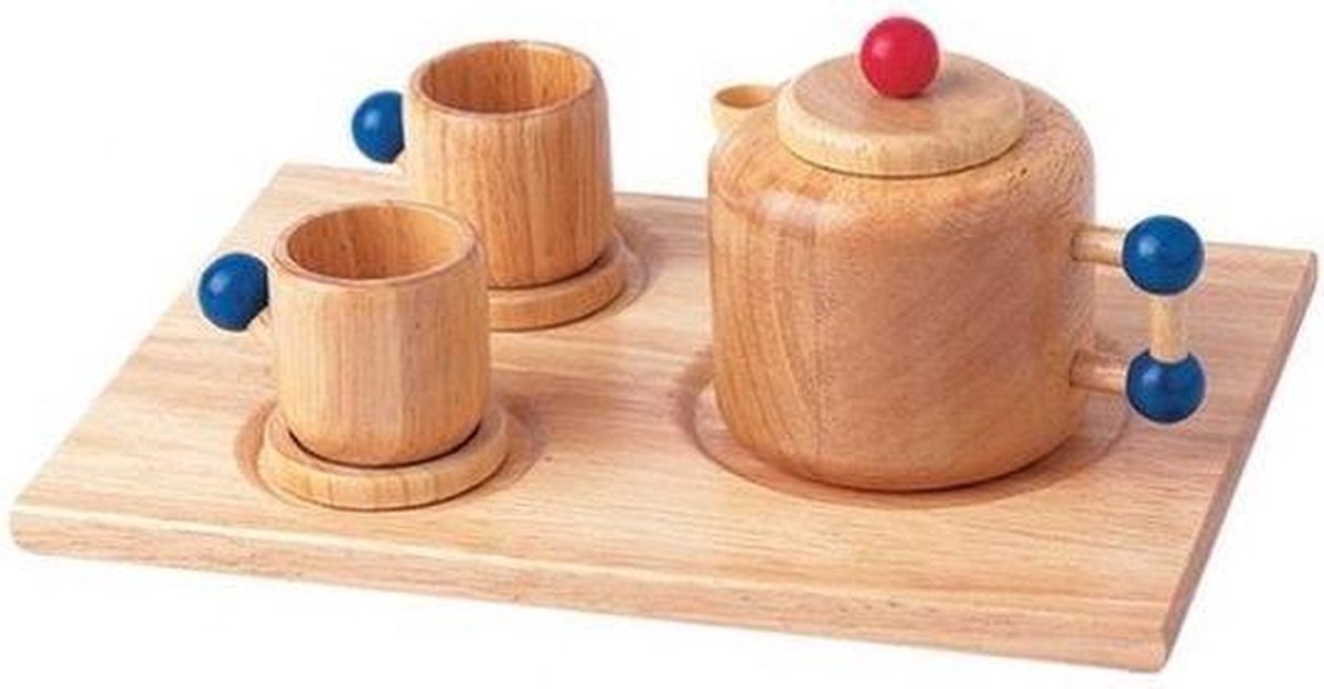 Santoys Dienblad met theepot en kopjes