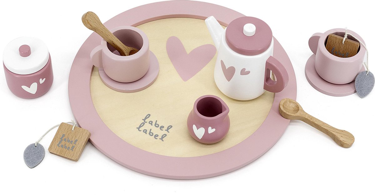 Label Label Thee set Roze