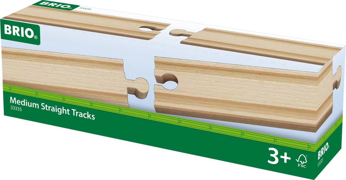 BRIO Middellange rechte rails - 33335