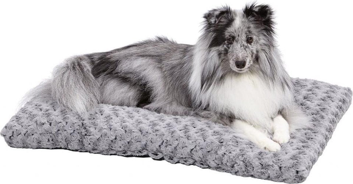 Benchmatras Ombre Grijs Swirl Softkussen Fur Pet Bed 76x53cm