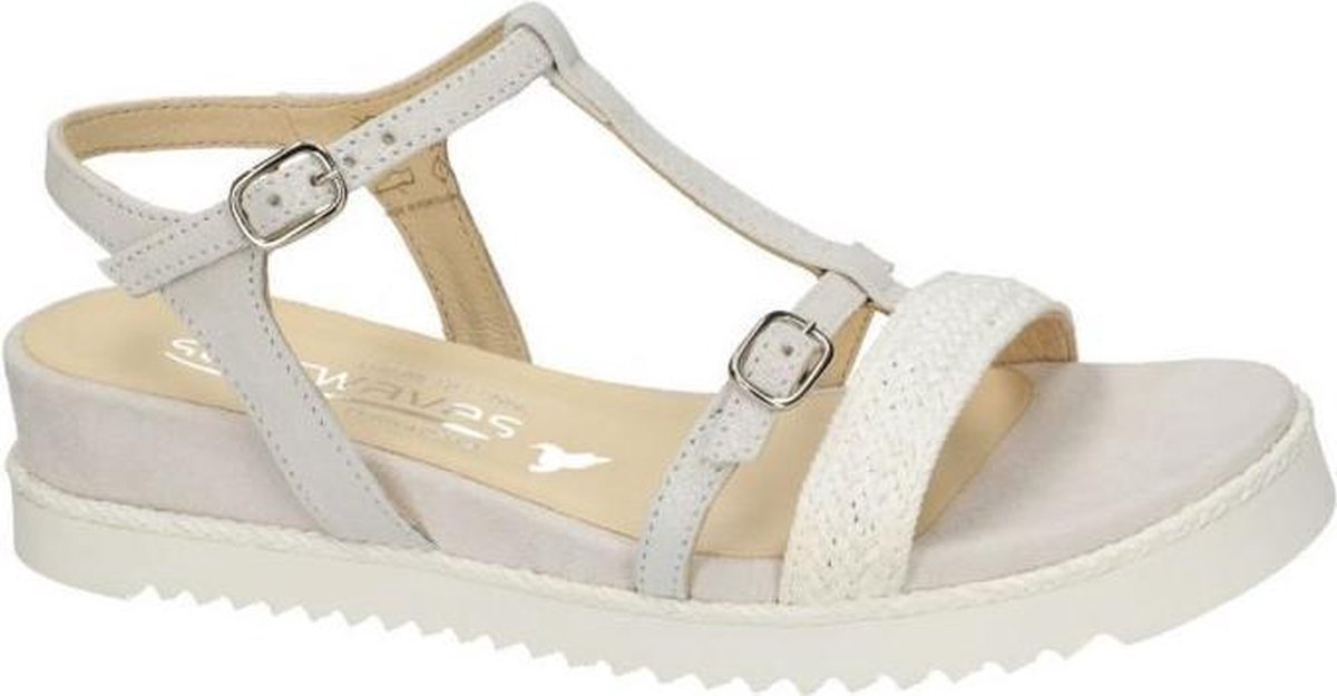 Softwaves -Dames -  off-white/ecru/parel - sandalen - maat 37