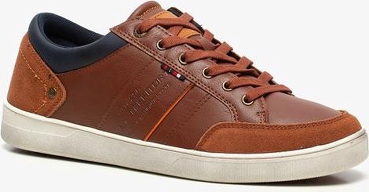 Bruine heren sneakers - Cognac - Maat 44