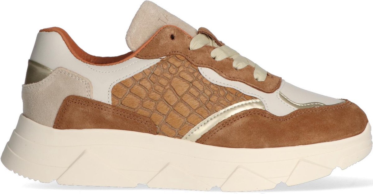 Tango Kady Fat Lage sneakers - Dames - Cognac - Maat 37