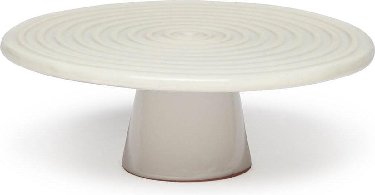 Dutchdeluxes - Presentatieplateau Medium - Keramiek - Wit - Rond ⌀25 cm x 11