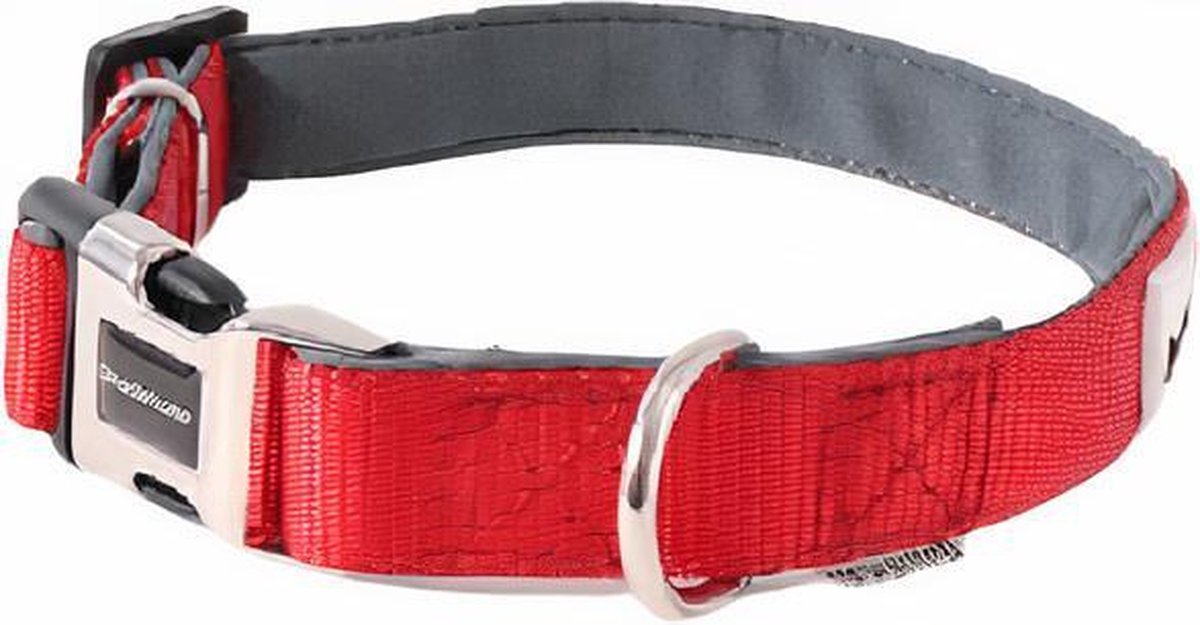 Doodlebone Hondenhalsband Bold Comfort 30 - 40 Cm Nylon Rood