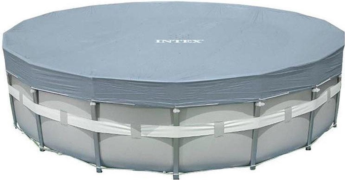 Intex Afdekzeil Zwembad Deluxe 549 Cm Pvc Grijs
