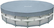Intex Afdekzeil Zwembad Deluxe 549 Cm Pvc Grijs