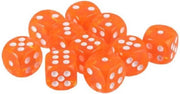 Oranje Acryl Dobbelstenen - 6 Kantige Dobbelsteen (SET van 5 STUKS) - Hoge Kwaliteit - Dobbelspellen - Clever - Quixx - 16mm - Gekleurde Dobbelsteen - 6 Zijdige Dobbelsteen - D6 - Stipco