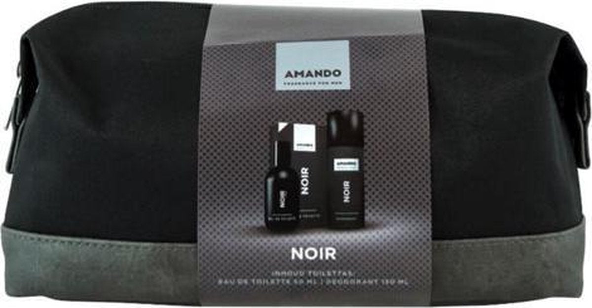 Amando Noir EDT 50 ml + Deo Spray 150 ml + Toilettas - Geschenkset
