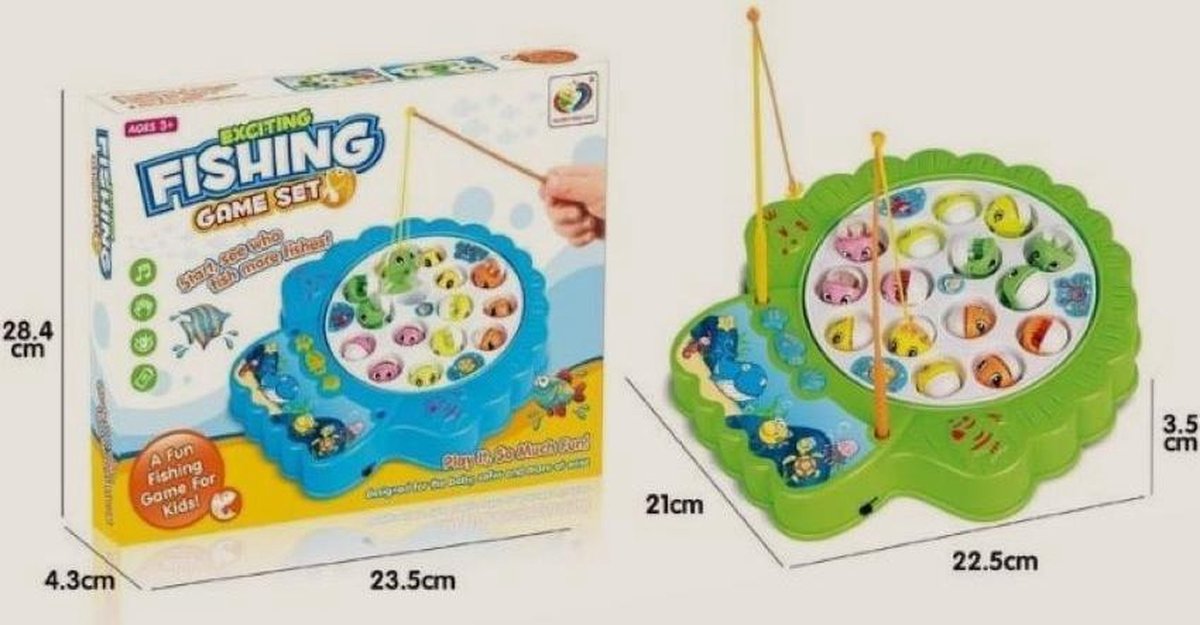 electronisch visspel fishing game met 2 vislijnen