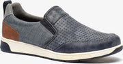Bugatti leren heren instappers - Blauw - Maat 42