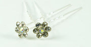 Haarpinnen bloem middel met strass