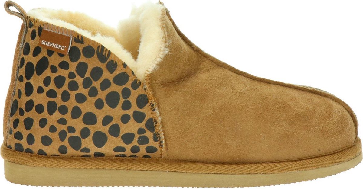 Shepherd Annie Dames Pantoffels - Bruin Multi - Maat 39
