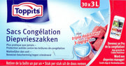 Toppits diepvrieszakken - 3 liter - 30 stuks per doos - 6 doosjes