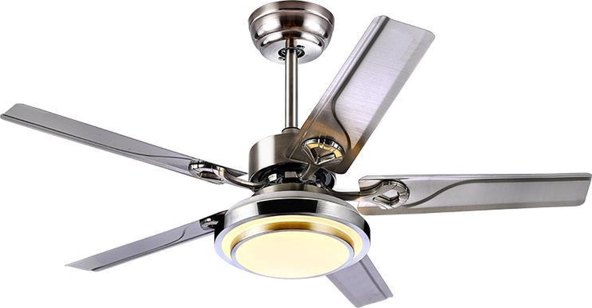 Luxe plafondventilator met licht incl. afstandbediening - Afmeting: 132cm