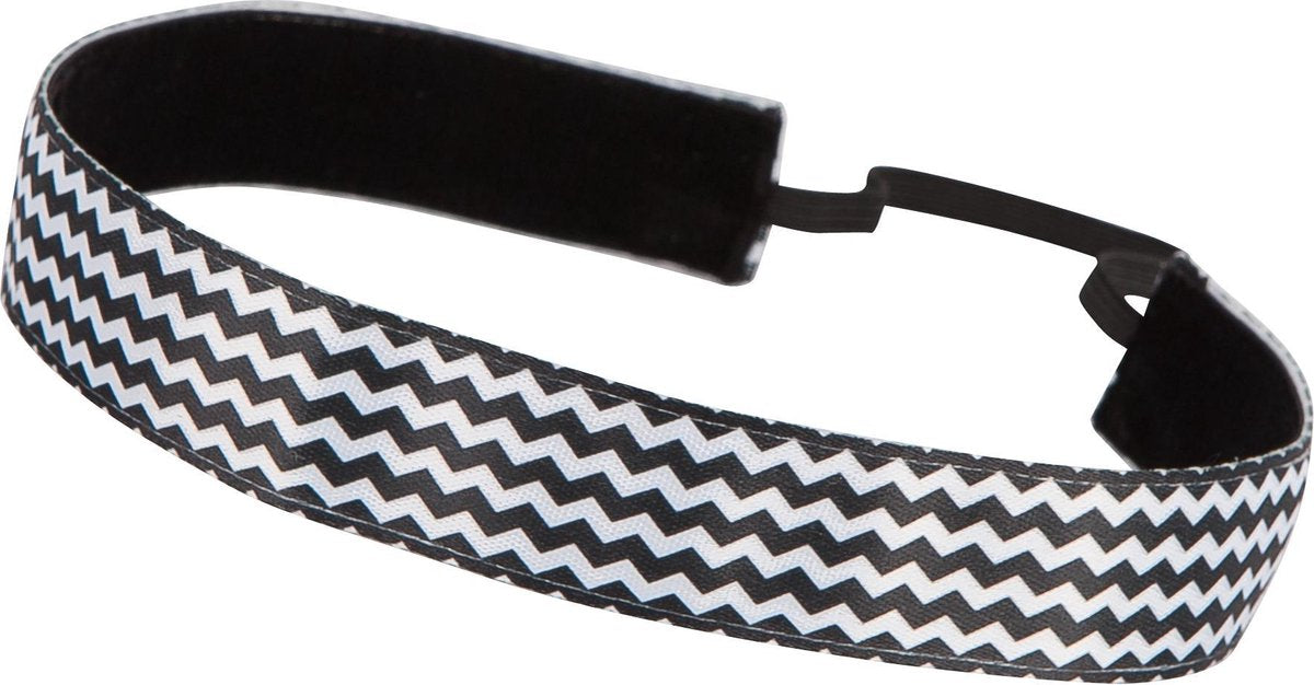 Trishaband Chevy Black White Big stripes 25mm