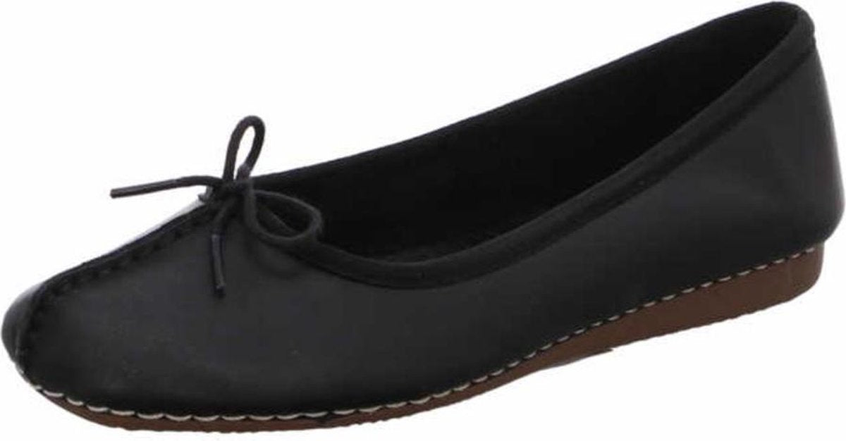 Clarks - Damesschoenen  - Freckle Ice - Black Leather - Maat 37