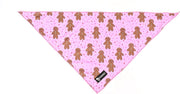 Frenkiez Bandana pink gingerbread man large