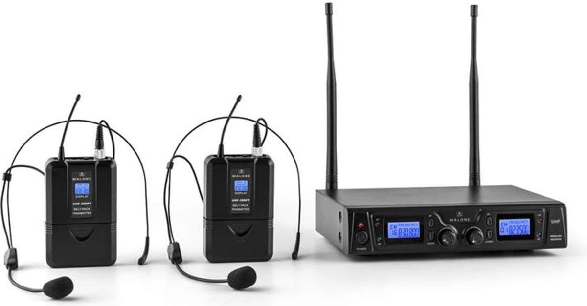 Duett Quartett Fix V1 2-kanaals UHF-draadloze microfoon-set 50m reikwijdte