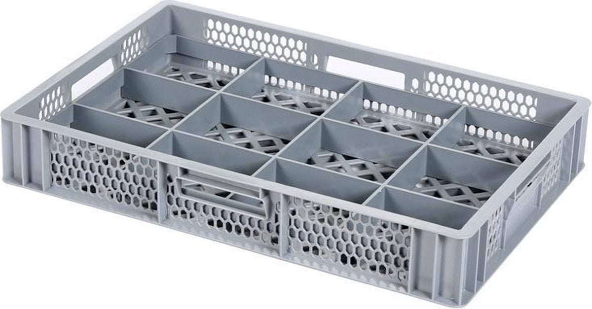 Glazenkrat voor 12 glazen - max. glashoogte 72 mm - max. Ø 116 mm