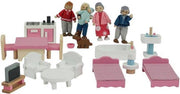 Jupiter Workshops - Houten Poppenhuis - Meubelspeelset -figuren