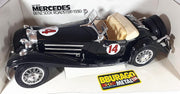 1936 Mercedes-Benz 500K Roadster (Zwart) 1/20 Bburago - Modelauto - Schaalmodel - Miniatuurauto