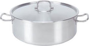 Pujadas Kookpan laag 65 ltr roestvrijstaal