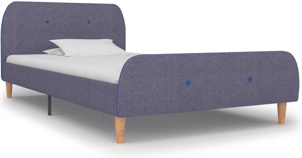 Bedframe stof lichtgrijs 90x200 cm