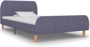 Bedframe stof lichtgrijs 90x200 cm