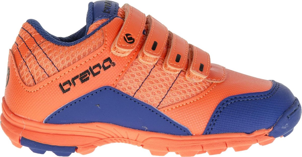Brabo Velcro Hockeyschoen Junior Hockeyschoenen - Maat 28 - Unisex - oranje/blauw
