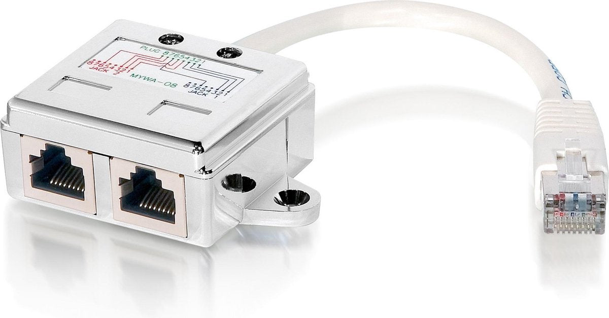 Equip 127603 RJ45 Splitter 8P8C Plug -> 2 x 8P4C jack