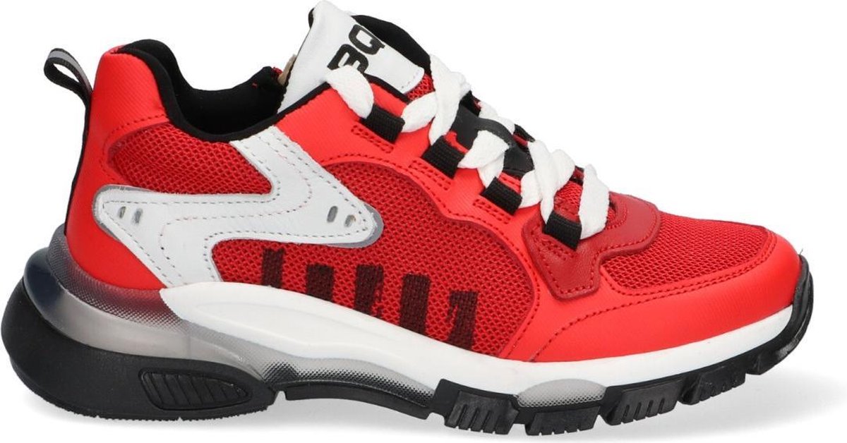 Braqeez Gio Genna Lage sneakers - Jongens - Rood - Maat 34