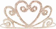 Goudkleurige glanzende tiara voor meisjes - Verkleedattribuut