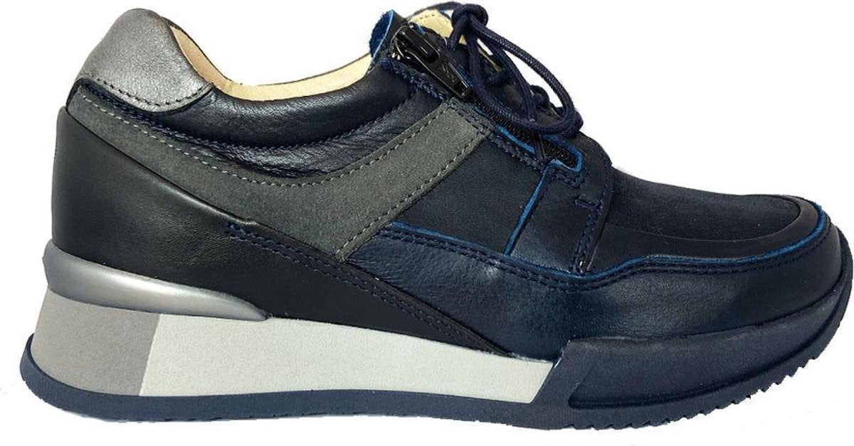 Blauwe Wolky Veterschoenen E Walk Stretch