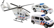 Speelgoed 112 politie set 3-delig-  helikopter 16 cm en autos 7 cm