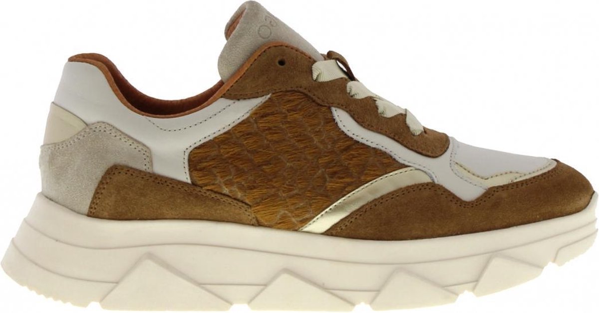 Tango Dames Lage sneakers Kady Fat - Cognac - Maat 36