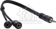 Jack Splitter 3.5mm Male - 2x Contra 3.5mm Female