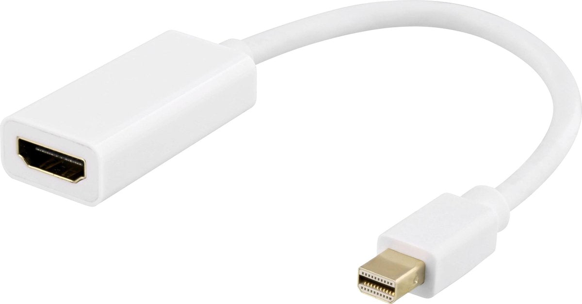 DELTACO DP-HDMI46 - Mini DisplayPort mannelijk naar HDMI vrouwelijk adapter