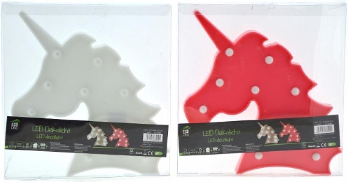 Led decoratie licht - Unicorn - Eenhoorn - Assorti - 24 x 25