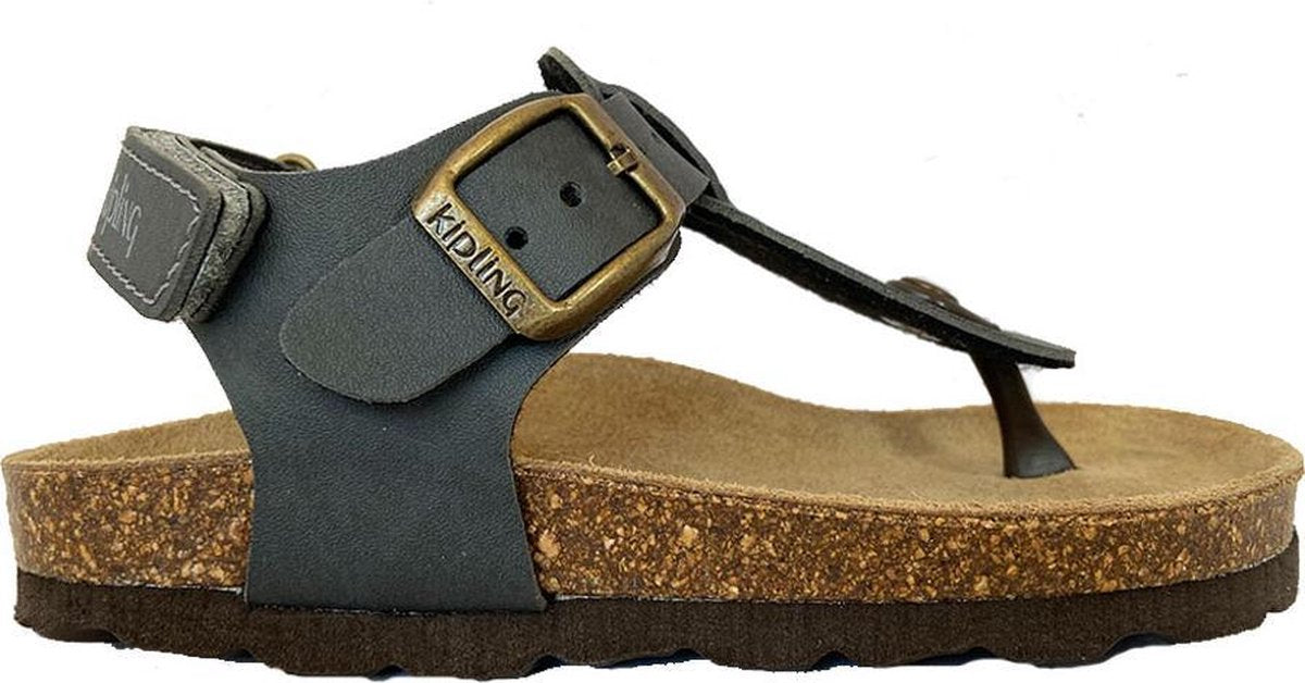 Grijze Kipling Sandalen Juan 3 Dark Grey