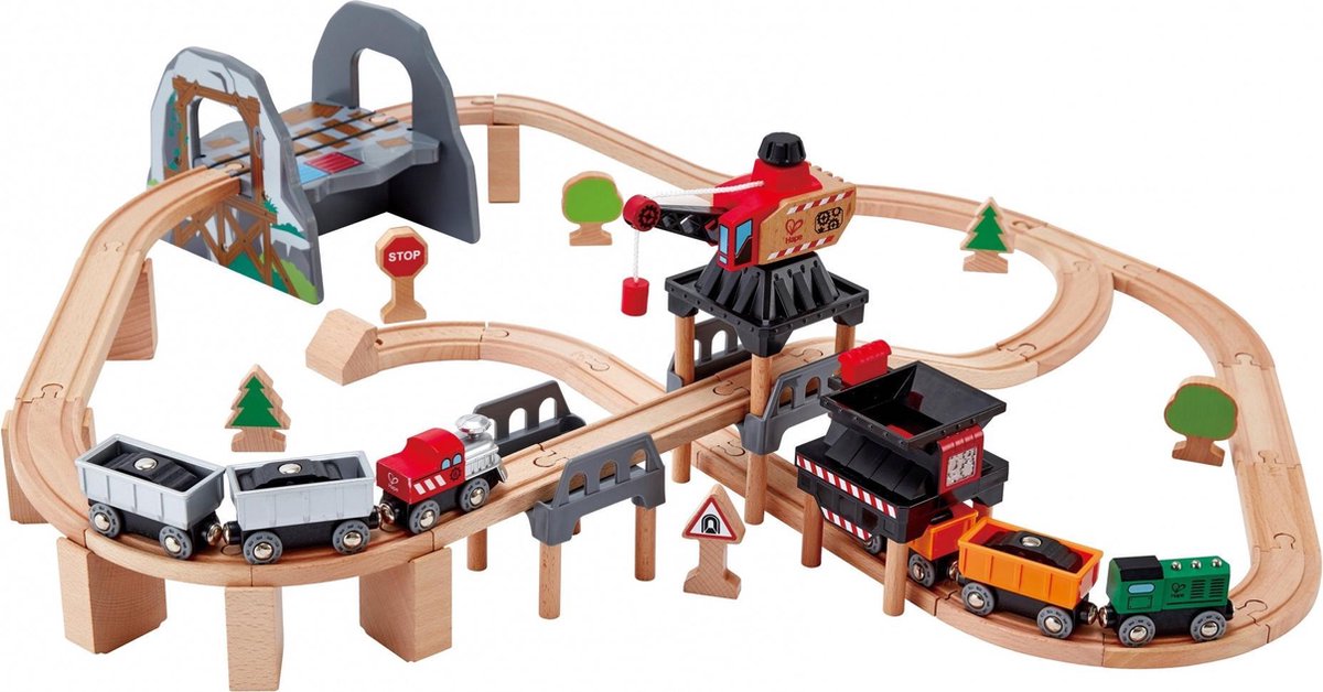 Hape Lift & Load Mining -  Houten Treinset