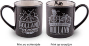 Beker Holland Zilverfolie Fiets En Huizen - Souvenir