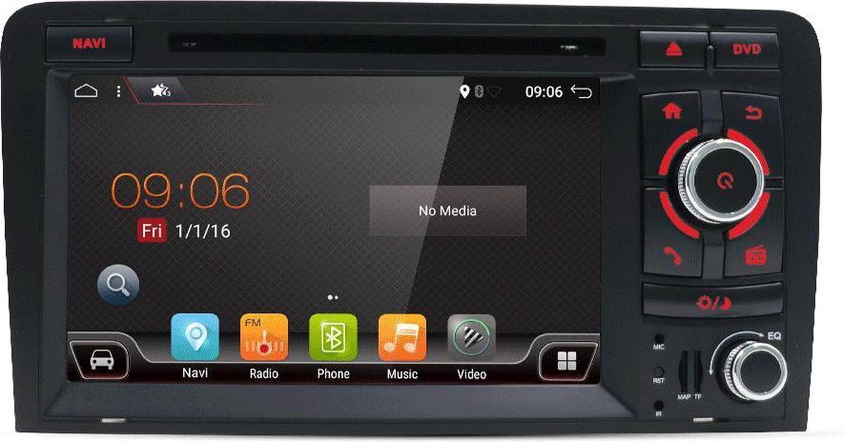 Audi A3 7inch navigatie en multimediasysteem 2003-2011 2+32GB DVD Speler Bluetooth USB WiFi