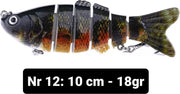 Realistische kunstaas "Multiplaza" met 6 swimbait - segmenten 10 cm - 18 gram - Lokaas - Hengelsport - vissen - snoek - 3d ogen - levendig - roofvissen - karper